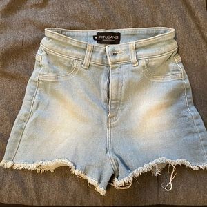Fit Jeans High Rise Shorts